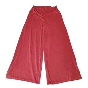 Aerie OFFLINE Real Me Xtra Wide Leg Trouser Leggings Brick Red XL Short NWT $65